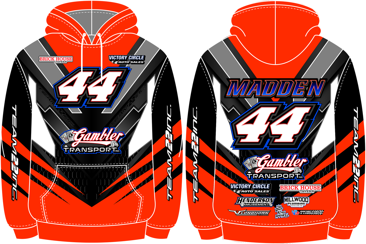 Chris Madden Team 22 INC #44 Sublimated Hoodie