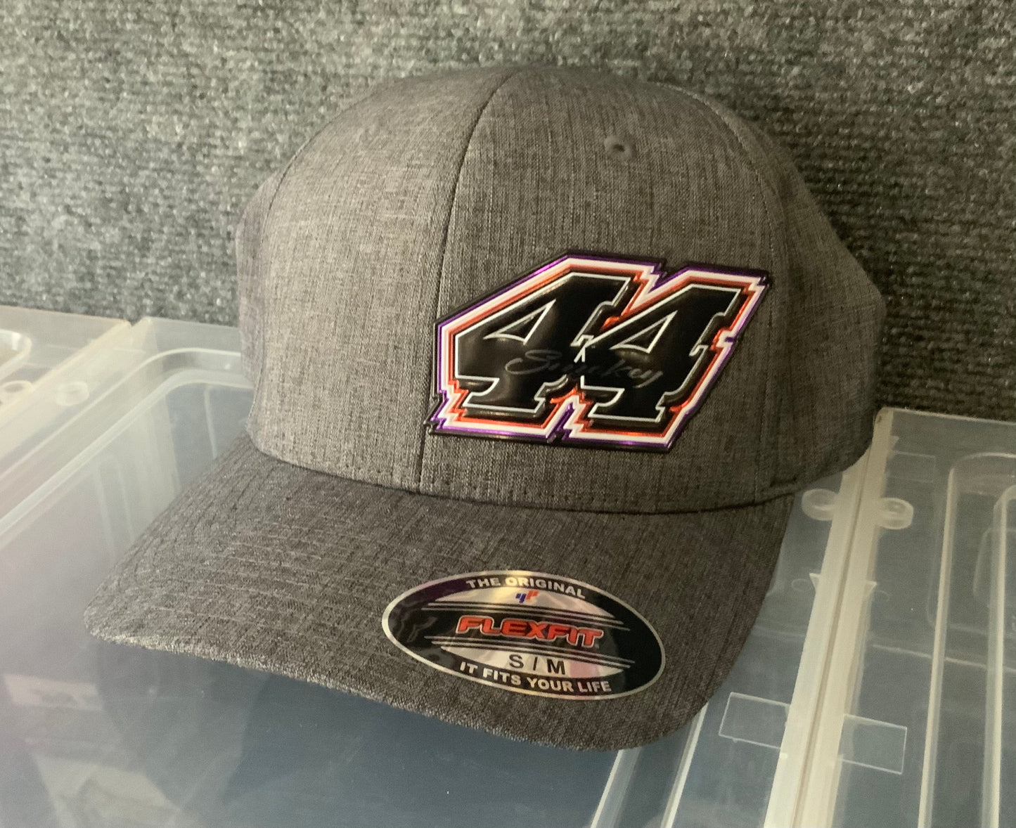 Chris Madden #44 Gray/Silver Flexfit Hats