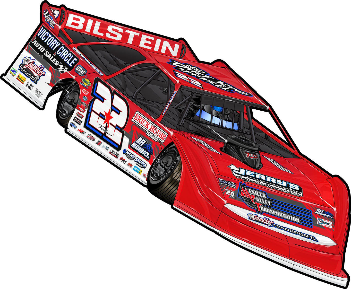 Drake Troutman #22 Car Cutout