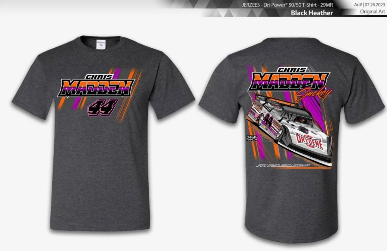 Chris Madden #44 Blue/Gray t-shirt