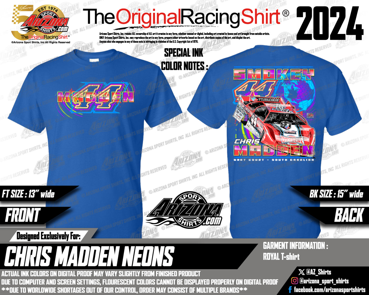 Chris Madden Team 22 #44 World T-Shirt