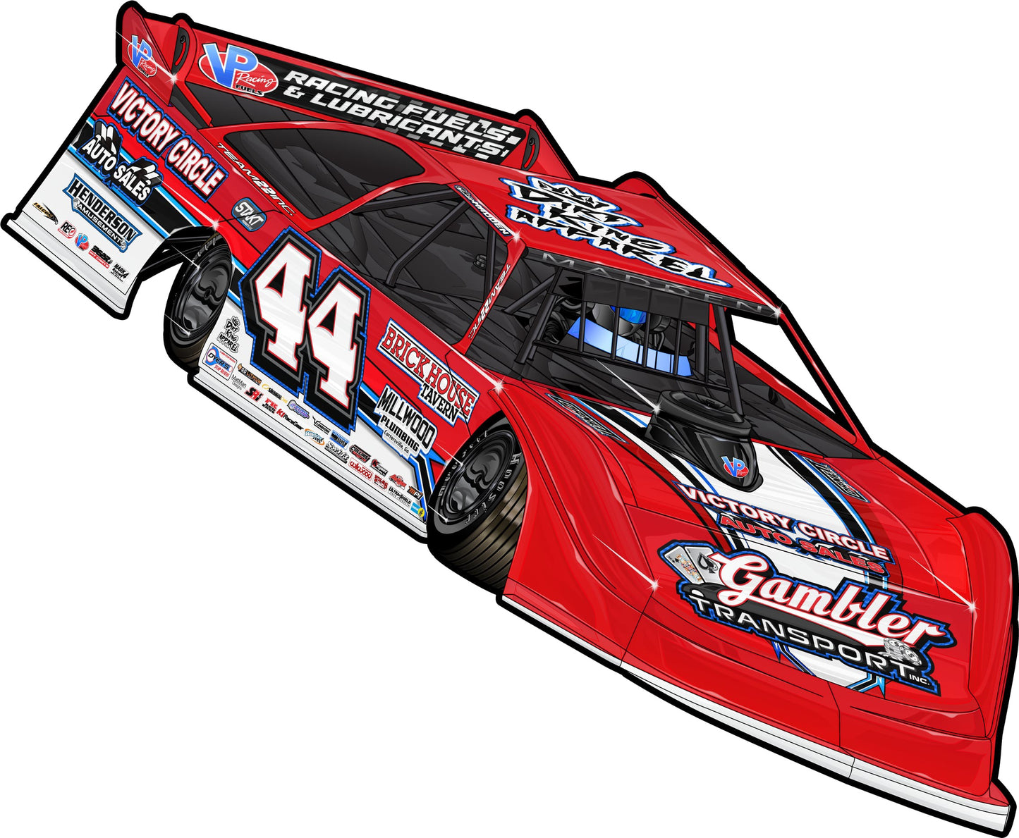 Chris Madden Team 22 INC #44 Car Cutout