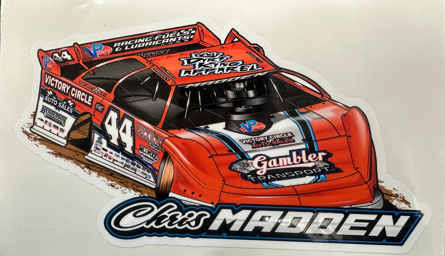 Chris Madden Team 22 INC #44 Car Decal