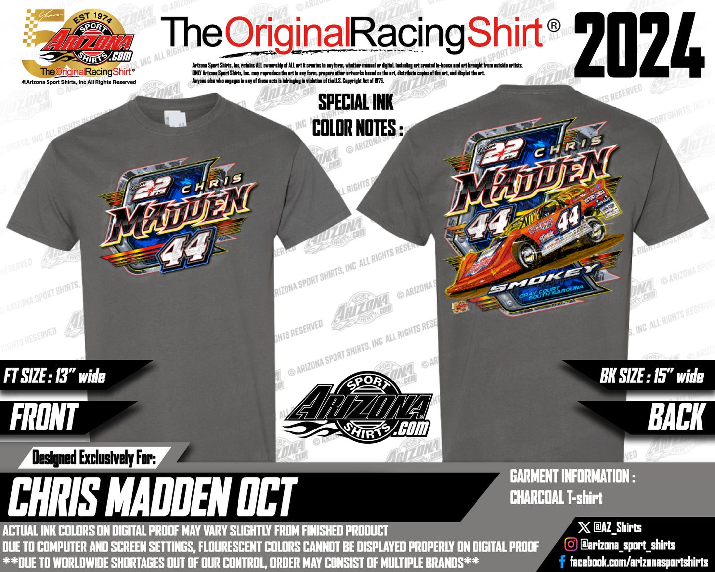 Chris Madden Team 22 #44 T-Shirt