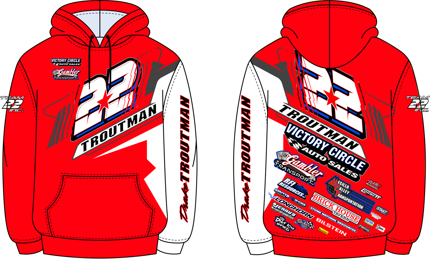 Drake Troutman #22 Sublimated Hoodie