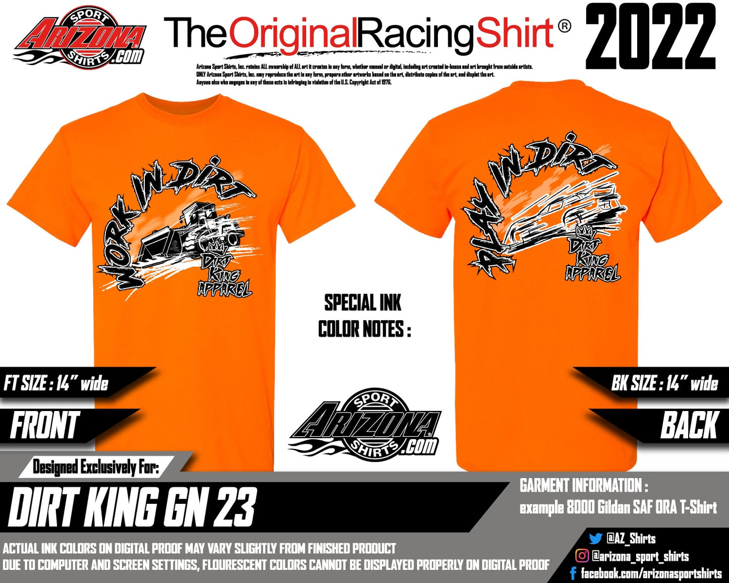 Dirt King Apparel - Work in Dirt/Play in Dirt T-shirt