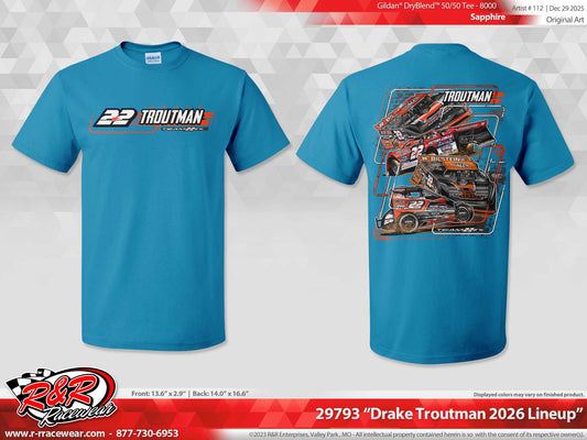 Drake Troutman Team 22 INC 2026 Lineup T-Shirt