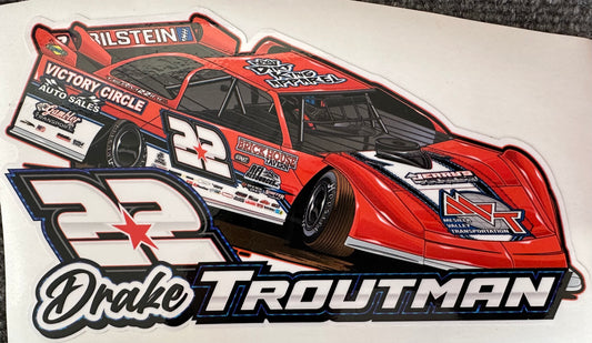 Drake Troutman #22 Car Decal