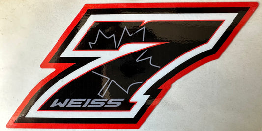 Ricky Weiss #7 small decal