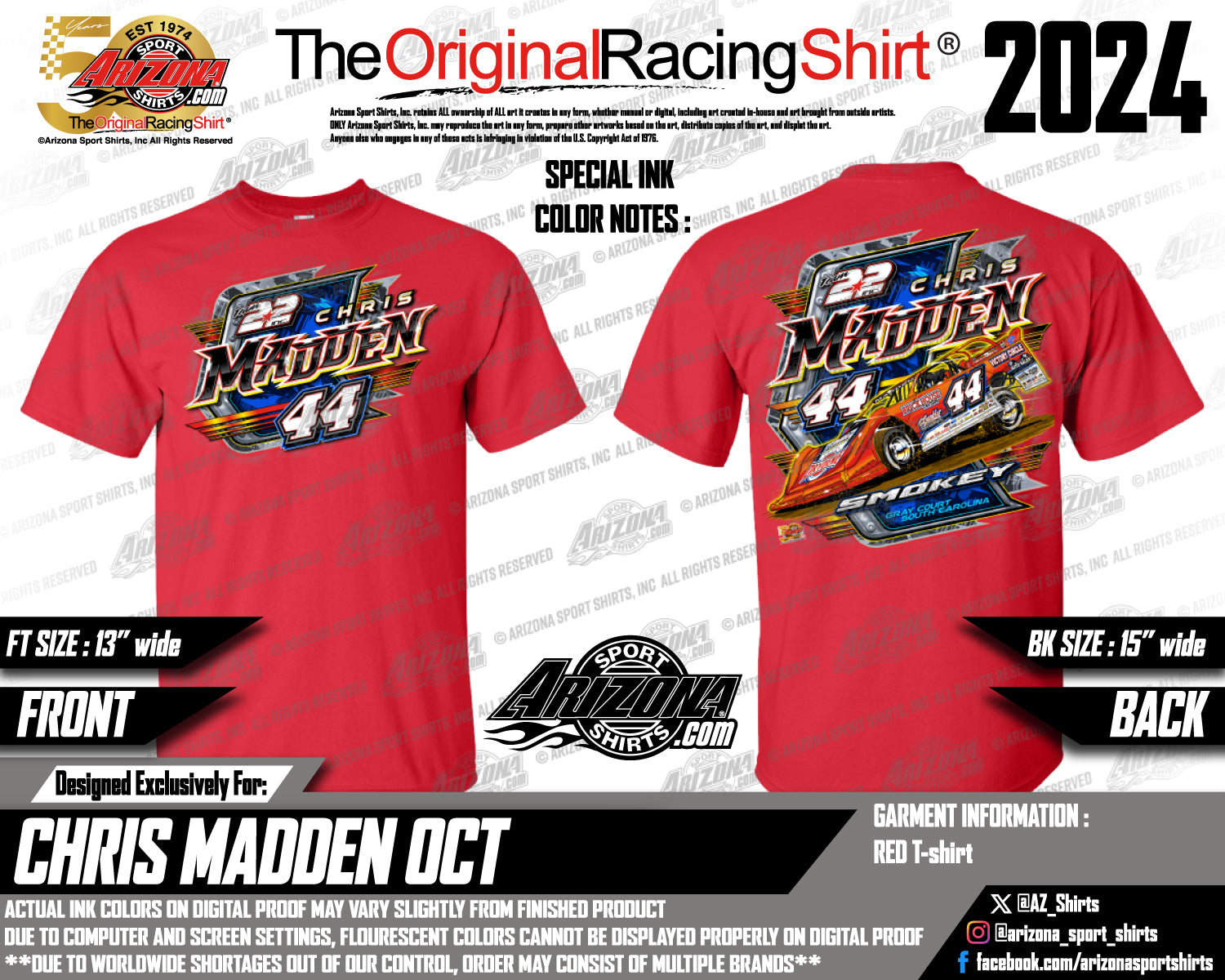 Chris Madden Team 22 #44 T-Shirt – Team 22 Merchandise