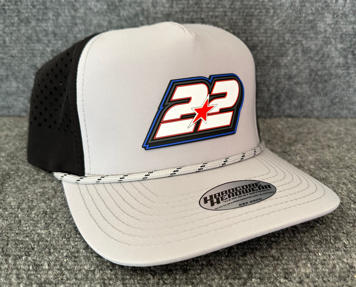 Drake Troutman #22 Silver Rope Hat SnapBack